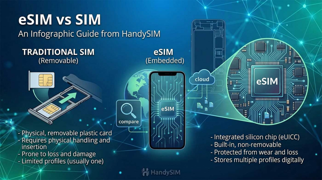 Сравнение между eSIM и физическа SIM карта