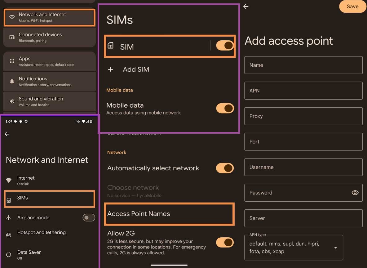 Configuración del APN en Android para establecer conexión a internet con eSIM HandySIM