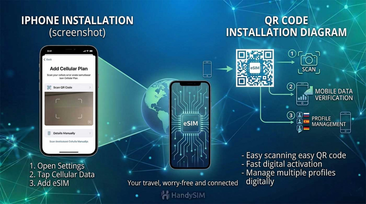 How to install eSIM on smartphone using QR code